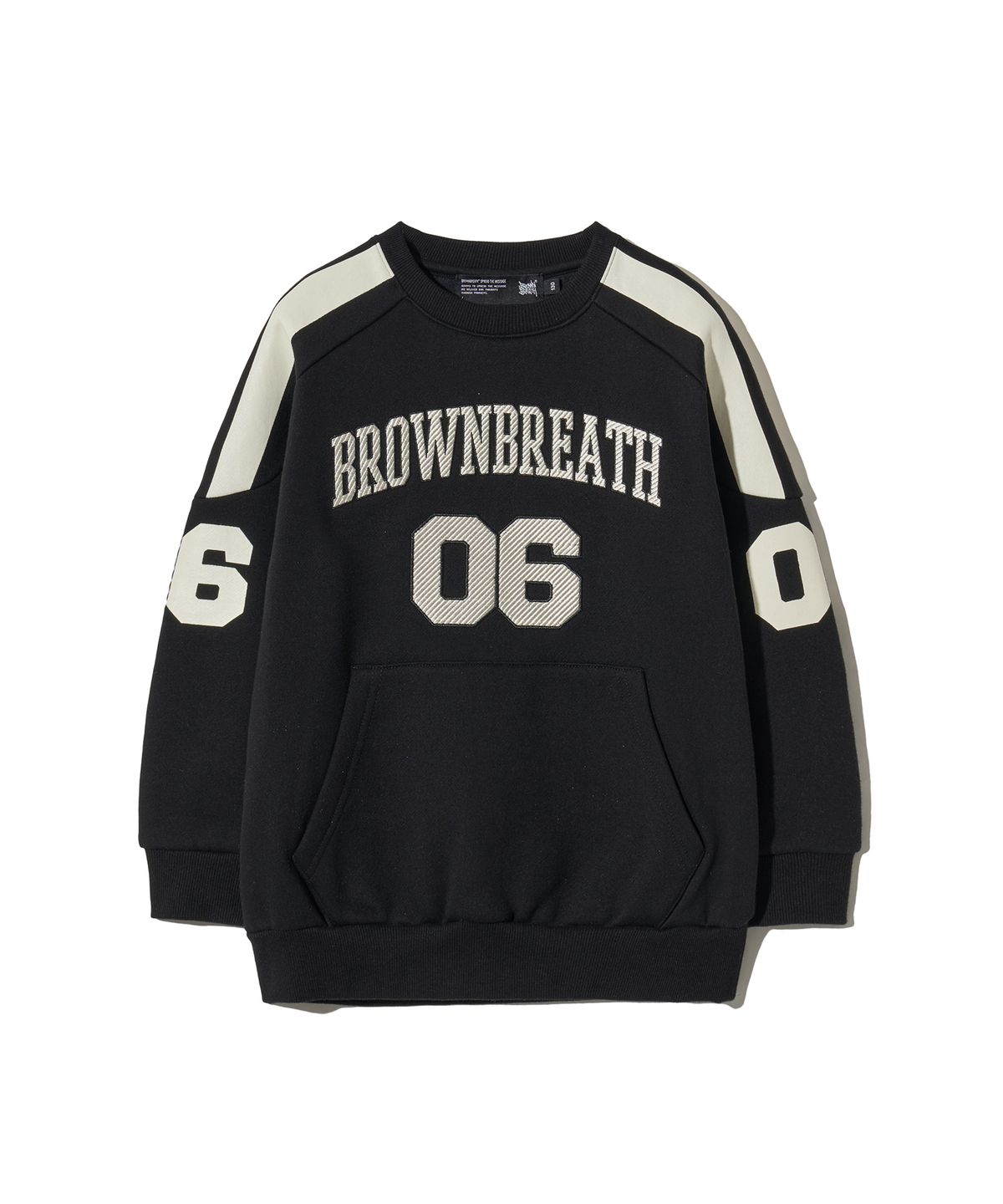 브라운브레스 키즈(BROWNBREATH KIDS) KIDS BB06 FOOTBALL CREWNECK(기모) - BLACK