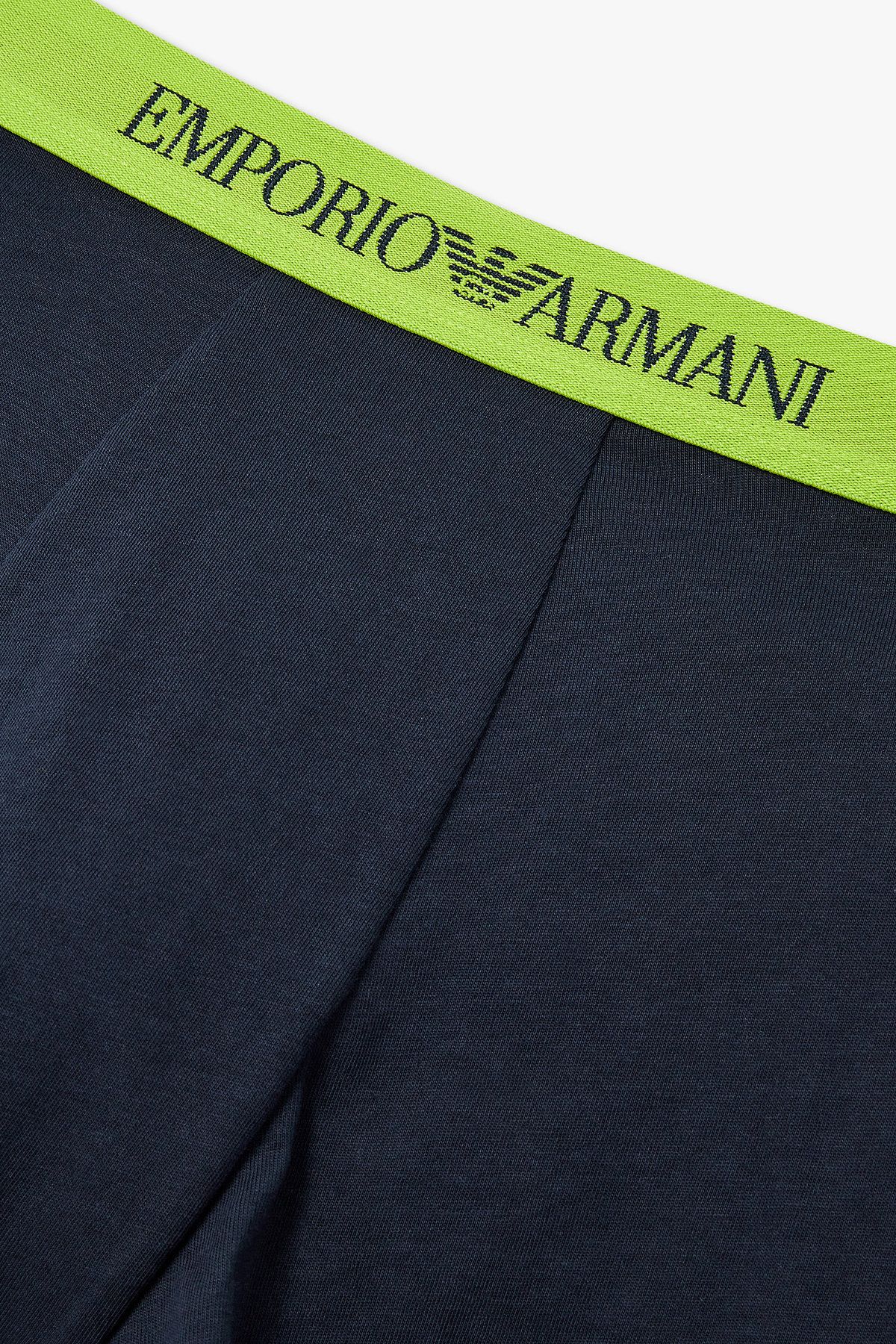 엠포리오 아르마니 언더웨어(EMPORIO ARMANI UNDERWEAR) 남성 로고 밴딩 솔리드 코튼 드로즈_마린 0815312326