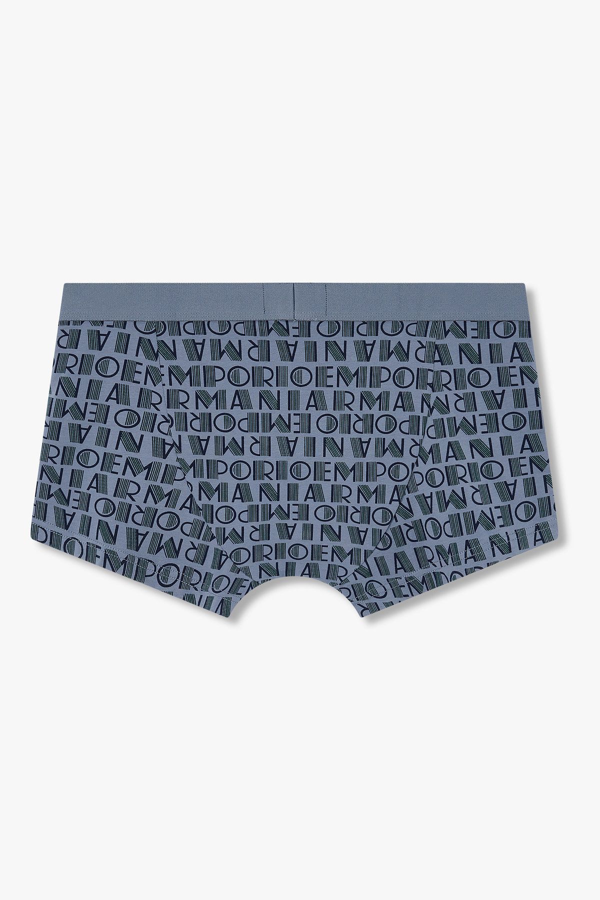 엠포리오 아르마니 언더웨어(EMPORIO ARMANI UNDERWEAR) 남성 리피트 로고 밴딩 드로즈_라이트 인디고 0815312049