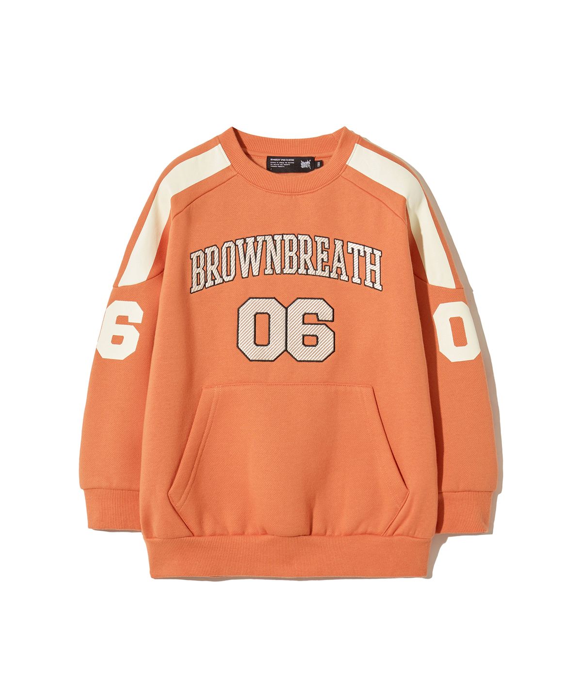 브라운브레스 키즈(BROWNBREATH KIDS) KIDS BB06 FOOTBALL CREWNECK(기모)- ORANGE