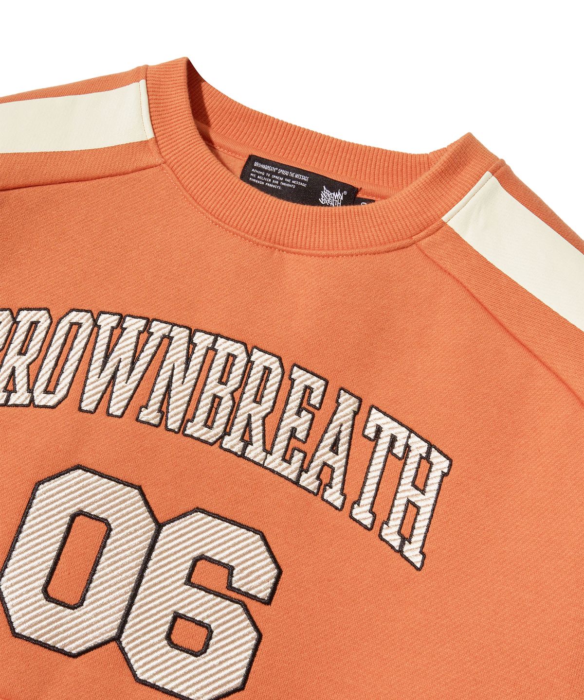 브라운브레스 키즈(BROWNBREATH KIDS) KIDS BB06 FOOTBALL CREWNECK(기모)- ORANGE