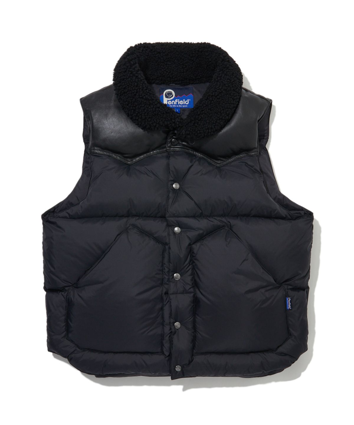펜필드(PENFIELD) 락울 다운 베스트 블랙_FR4WD03U