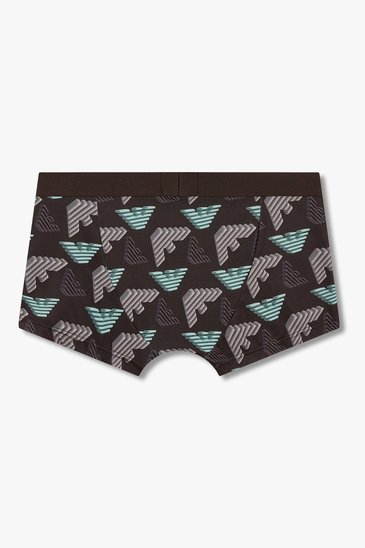 엠포리오 아르마니 언더웨어(EMPORIO ARMANI UNDERWEAR) 남성 3D 블록 이글 로고 드로즈_다크 브라운 0815312053