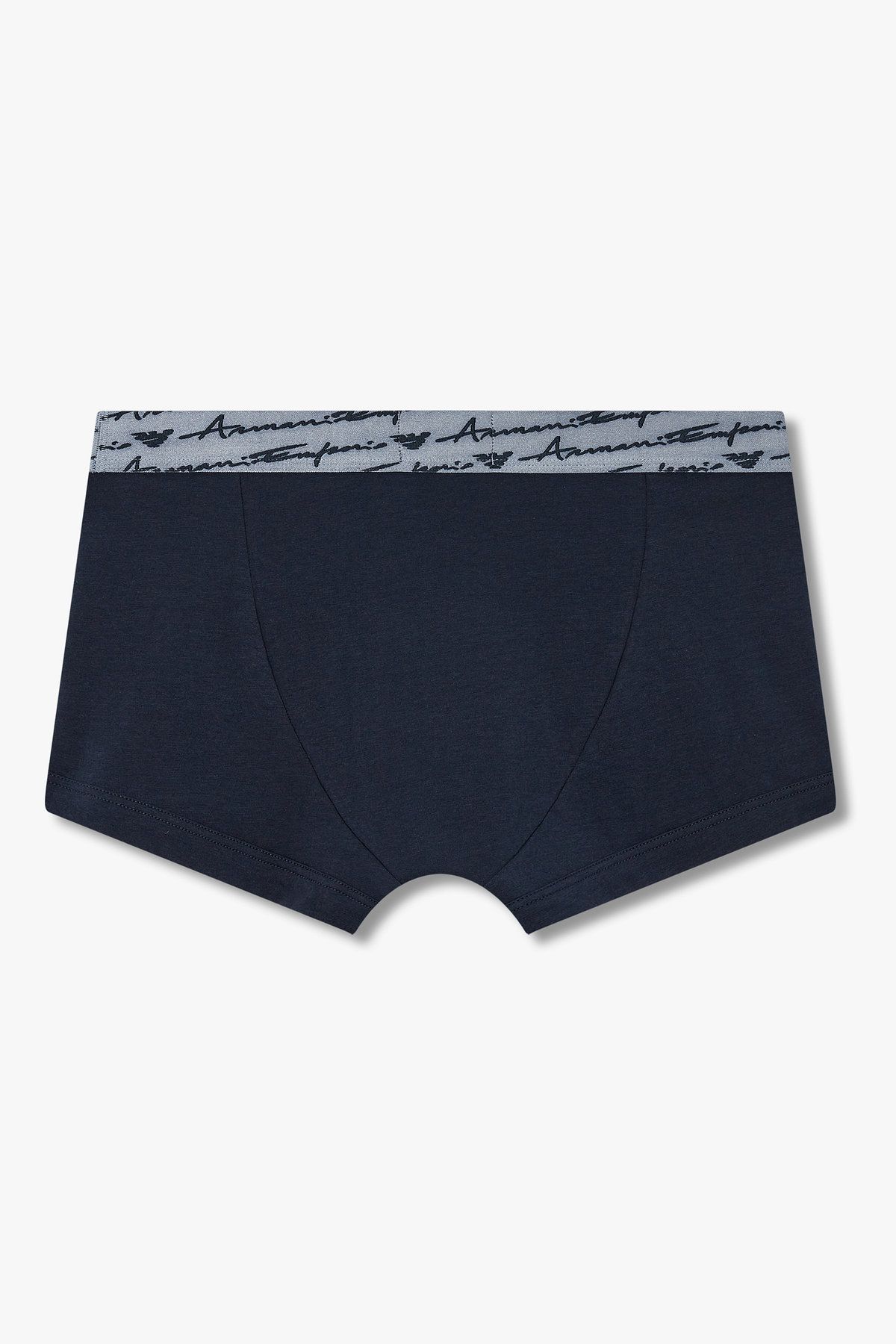 엠포리오 아르마니 언더웨어(EMPORIO ARMANI UNDERWEAR) 남성 커시브 로고 솔리드 밴딩 드로즈_네이비 0815312066