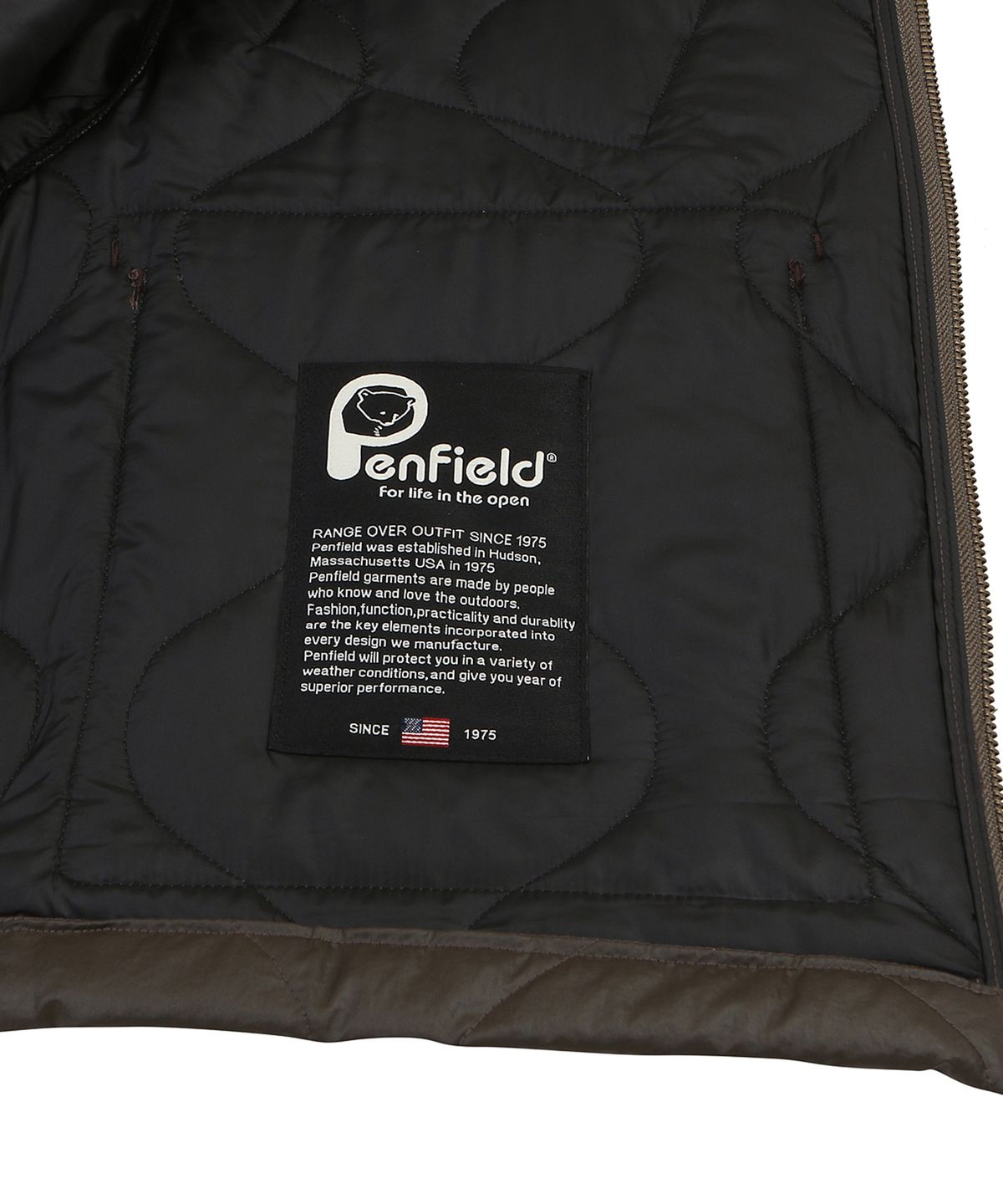 펜필드(PENFIELD) 퀼팅 워크자켓 올리브_FR3WJ70U