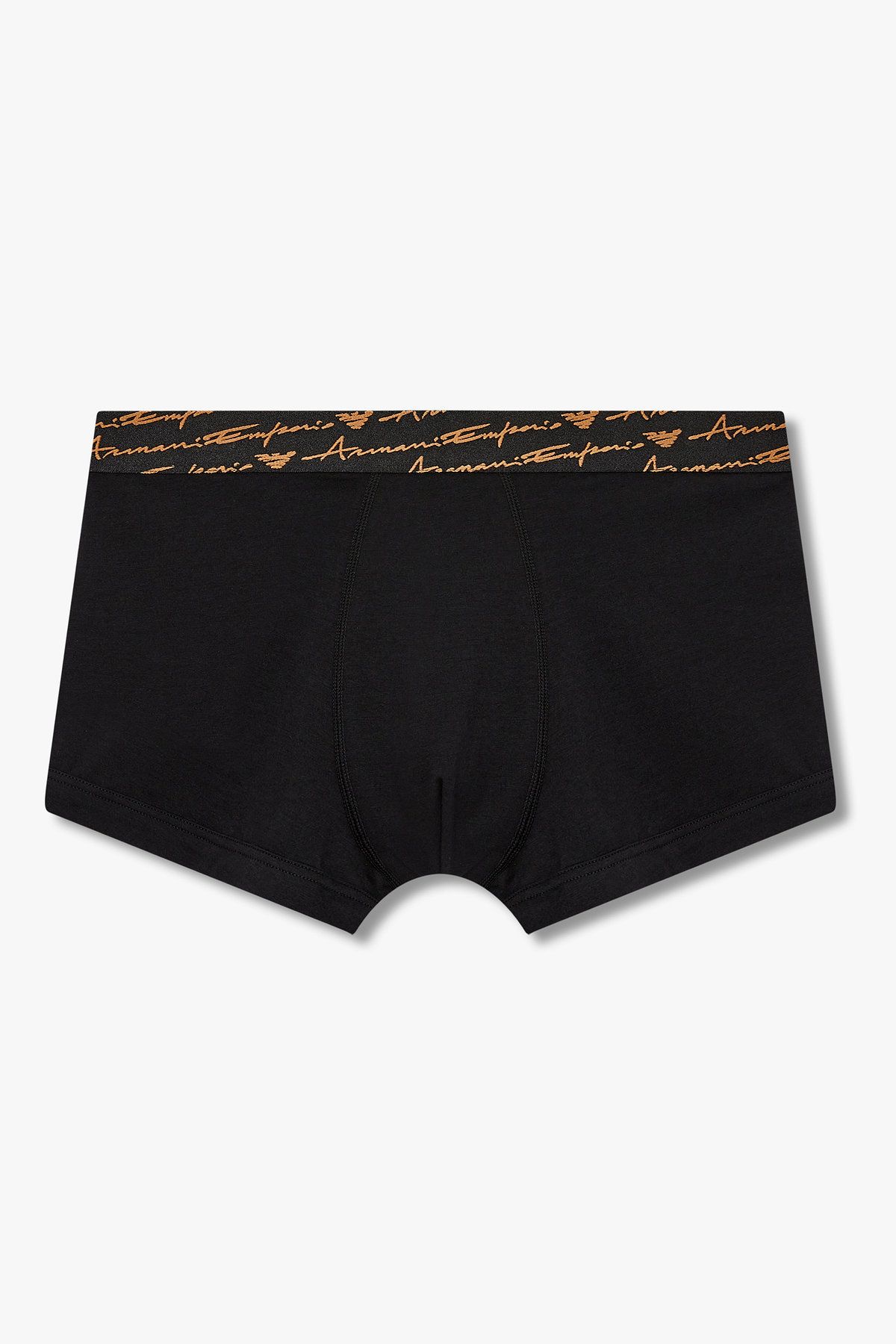 엠포리오 아르마니 언더웨어(EMPORIO ARMANI UNDERWEAR) 남성 커시브 로고 솔리드 밴딩 드로즈_블랙 0815312068