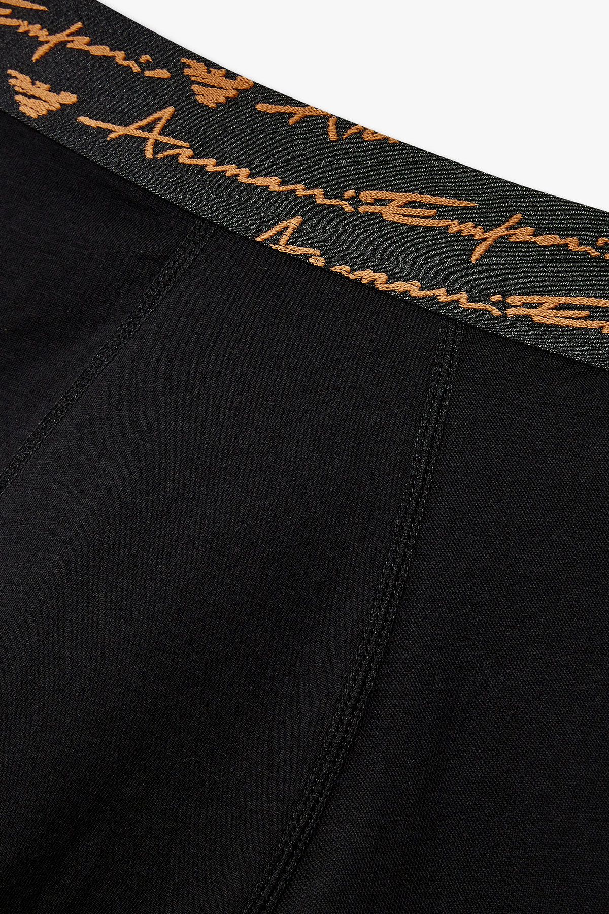 엠포리오 아르마니 언더웨어(EMPORIO ARMANI UNDERWEAR) 남성 커시브 로고 솔리드 밴딩 드로즈_블랙 0815312068