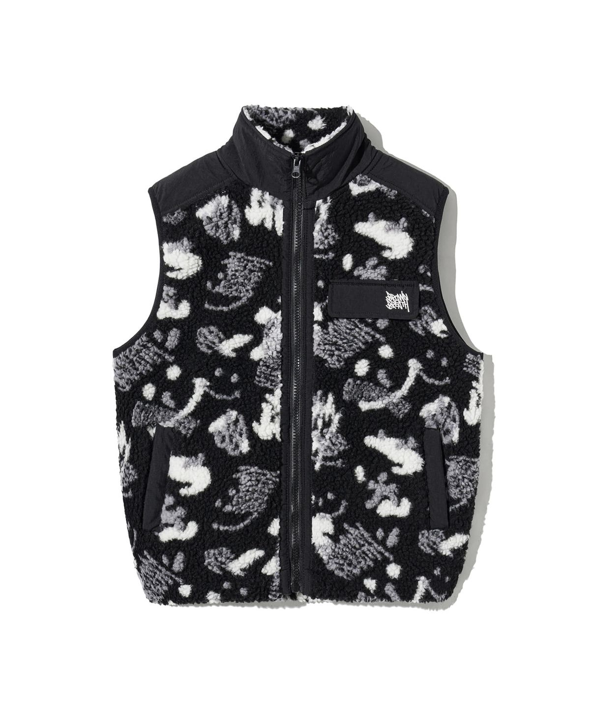 브라운브레스 키즈(BROWNBREATH KIDS) KIDS SMILE FLEECE VEST - BLACK