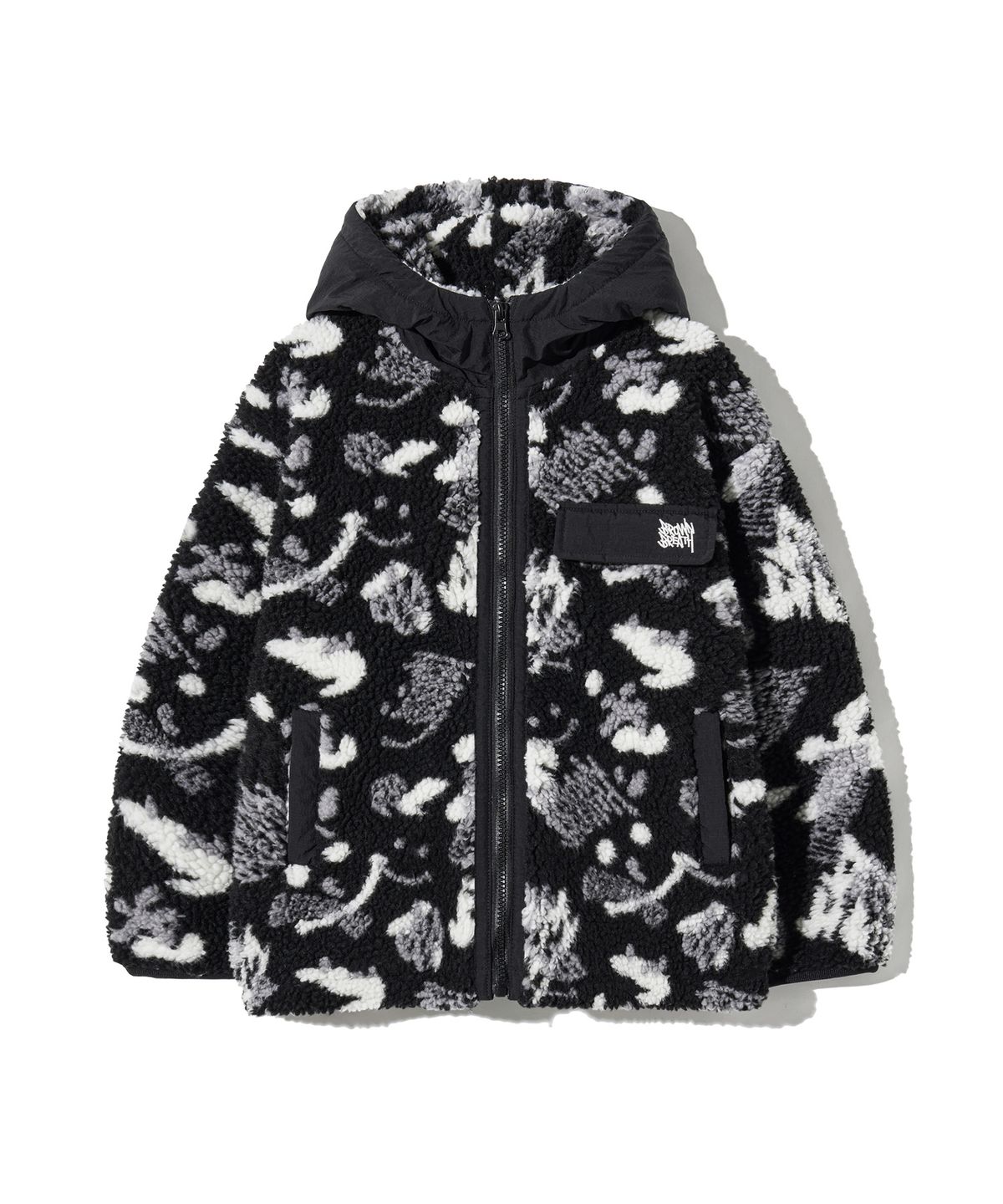 브라운브레스 키즈(BROWNBREATH KIDS) KIDS SMILE FLEECE ZIP UP - BLACK