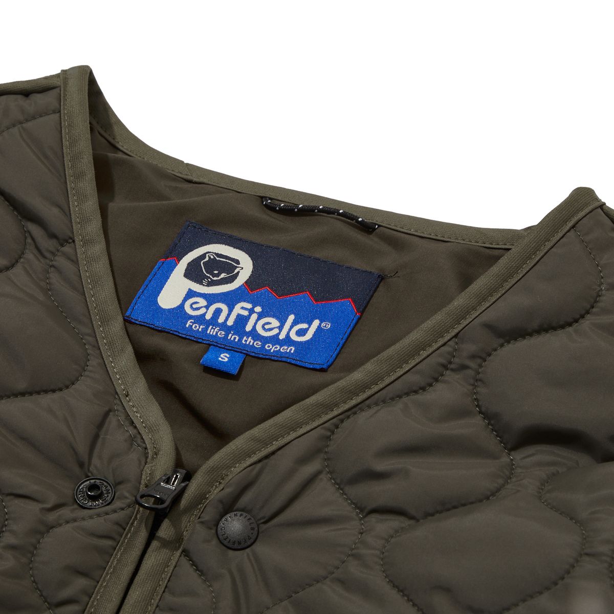 펜필드(PENFIELD) 랙스 리버시블 퀼팅 라이너 올리브_FR4WJ81U