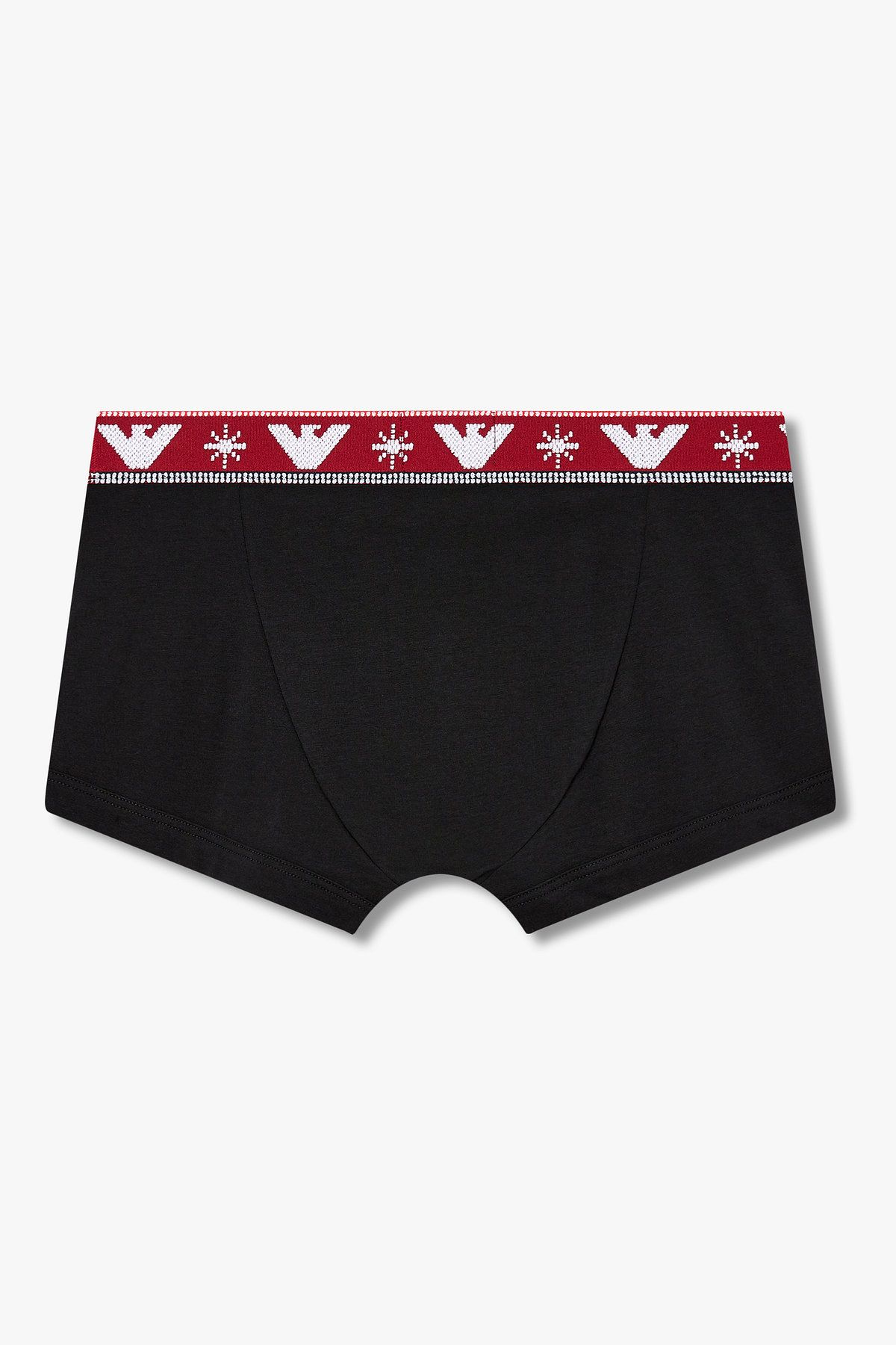 엠포리오 아르마니 언더웨어(EMPORIO ARMANI UNDERWEAR) 남성 배색 스티치 빅 이글 코튼 드로즈_블랙 0815312070