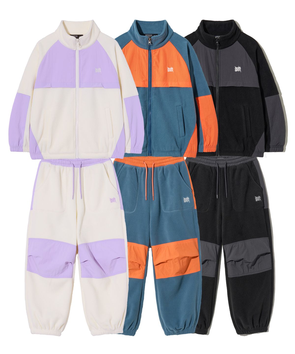 브라운브레스 키즈(BROWNBREATH KIDS) KIDS POLAR FLEECE ZIP UP SETUP_3COLOR
