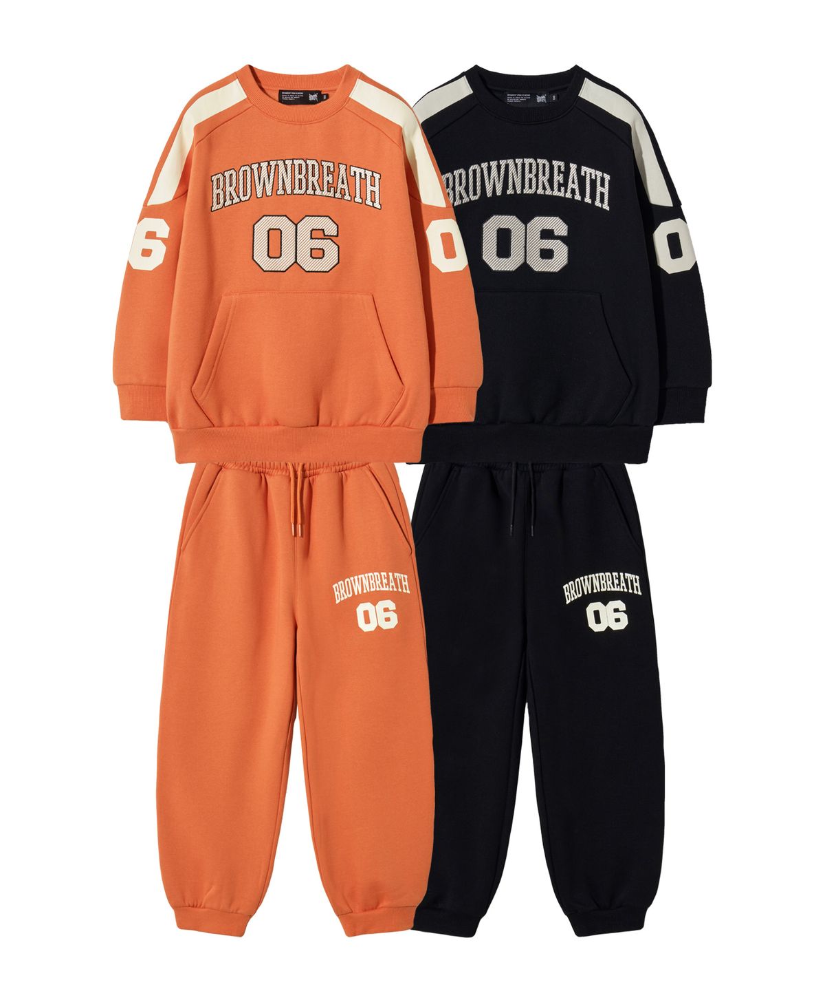 브라운브레스 키즈(BROWNBREATH KIDS) KIDS BB06 FOOTBALL CREWNECK SETUP(기모)_2COLOR