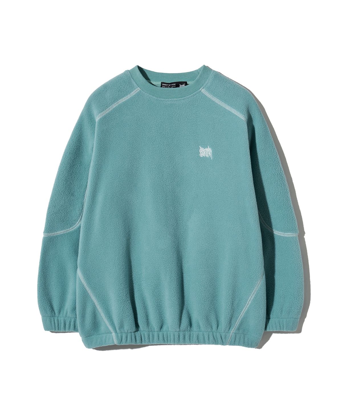 브라운브레스 키즈(BROWNBREATH KIDS) KIDS FLEECE CHAIN STITCH TAG CREWNECK SETUP_2COLOR