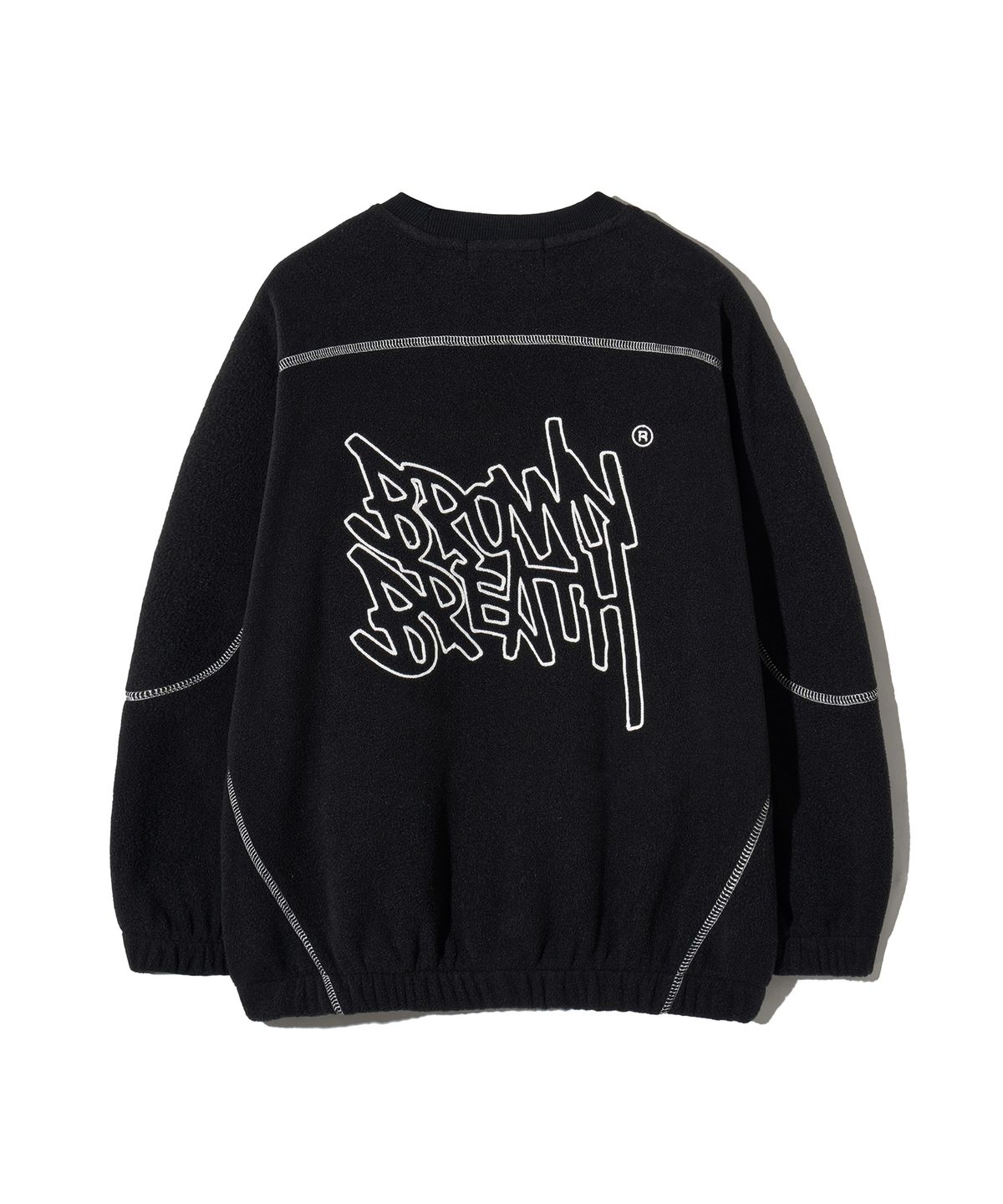 브라운브레스 키즈(BROWNBREATH KIDS) KIDS FLEECE CHAIN STITCH TAG CREWNECK SETUP_2COLOR