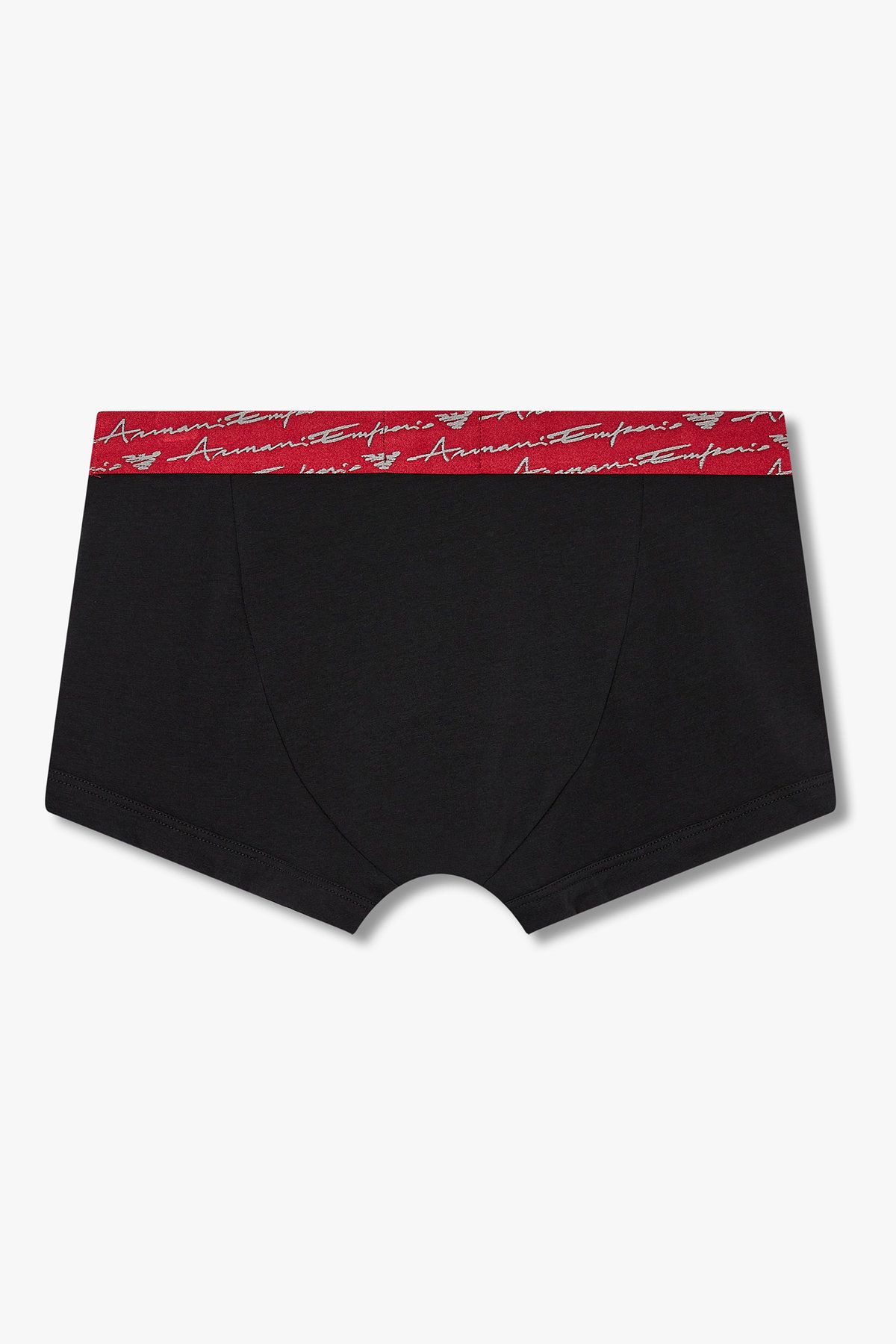 엠포리오 아르마니 언더웨어(EMPORIO ARMANI UNDERWEAR) 남성 커시브 로고 솔리드 밴딩 드로즈_블랙 0815312064