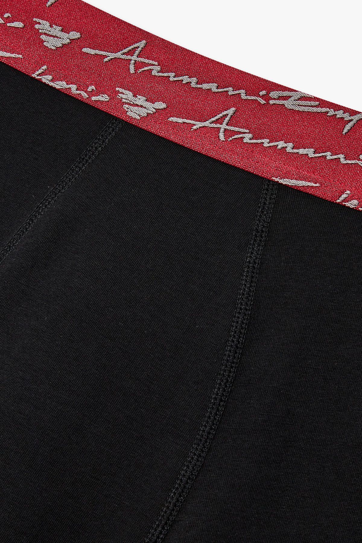 엠포리오 아르마니 언더웨어(EMPORIO ARMANI UNDERWEAR) 남성 커시브 로고 솔리드 밴딩 드로즈_블랙 0815312064