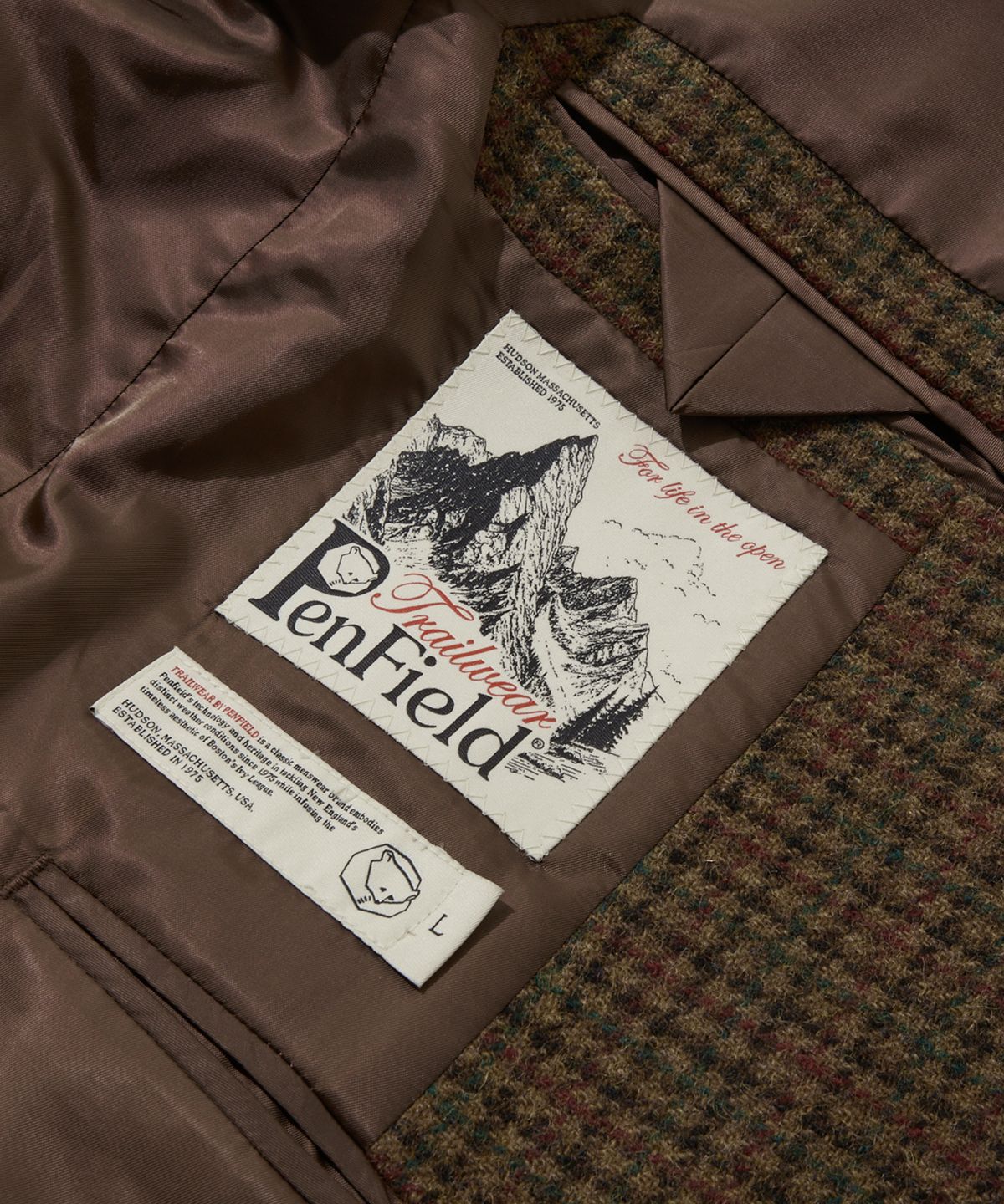 펜필드(PENFIELD) [TRAILWEAR] 하운드투스 스포츠 자켓 브라운_FR4WJ501