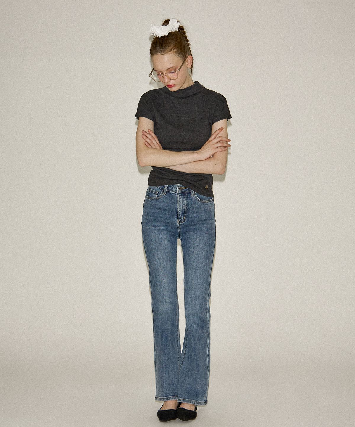 살롱 드 욘(SALON DE YOHN) French Flare Jean_ Blue