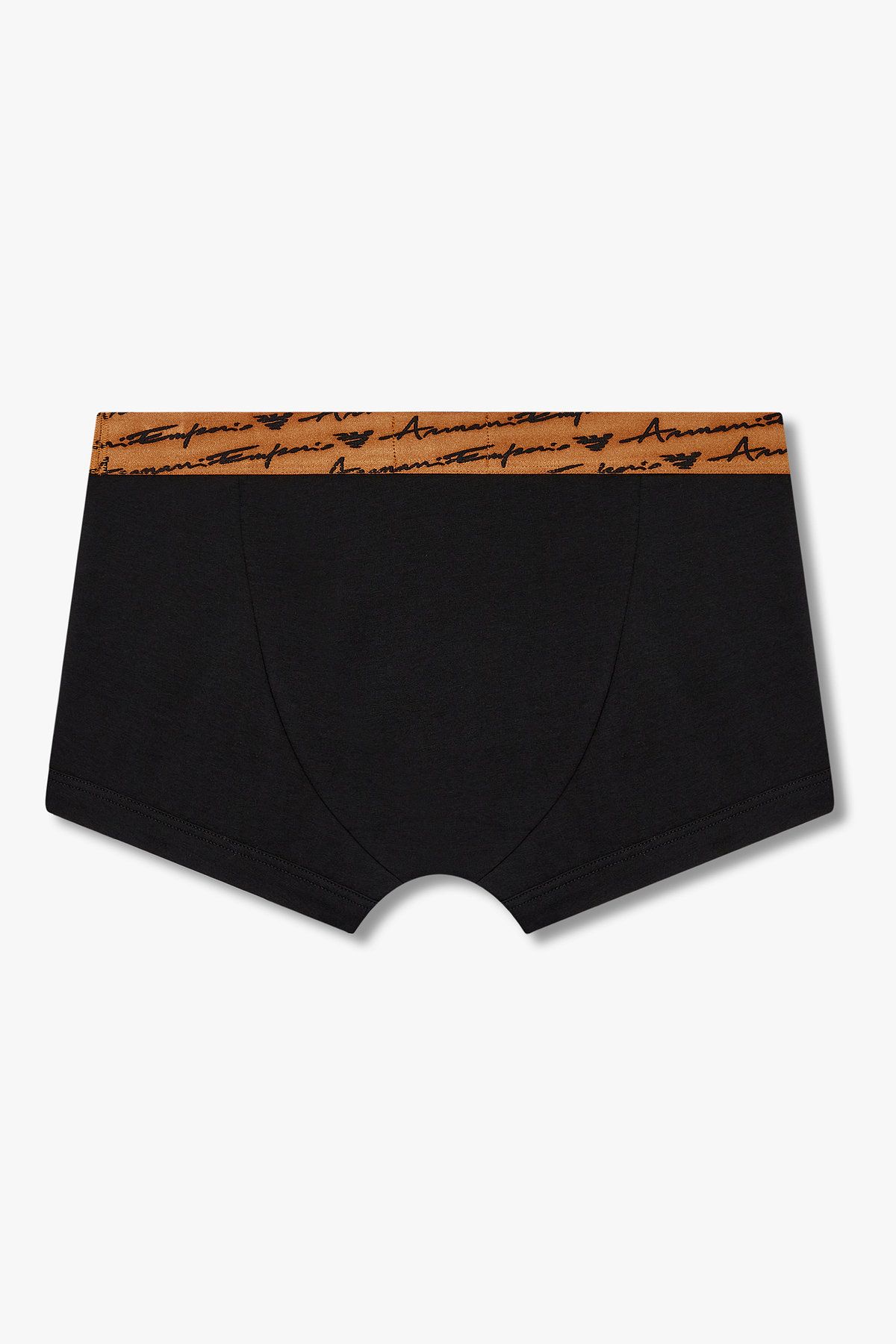 엠포리오 아르마니 언더웨어(EMPORIO ARMANI UNDERWEAR) 남성 커시브 로고 솔리드 밴딩 드로즈_블랙 0815312067