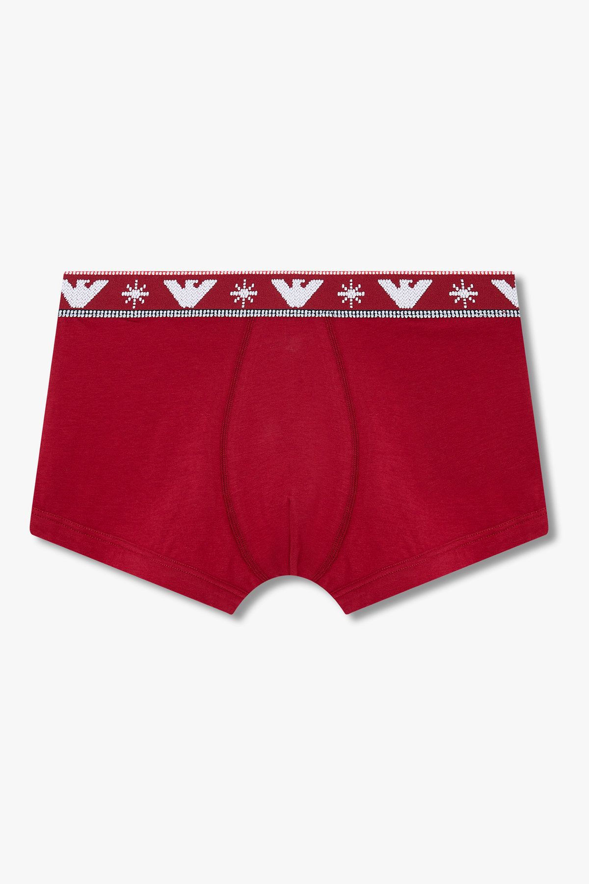 엠포리오 아르마니 언더웨어(EMPORIO ARMANI UNDERWEAR) 남성 배색 스티치 빅 이글 코튼 드로즈_레드 0815312069