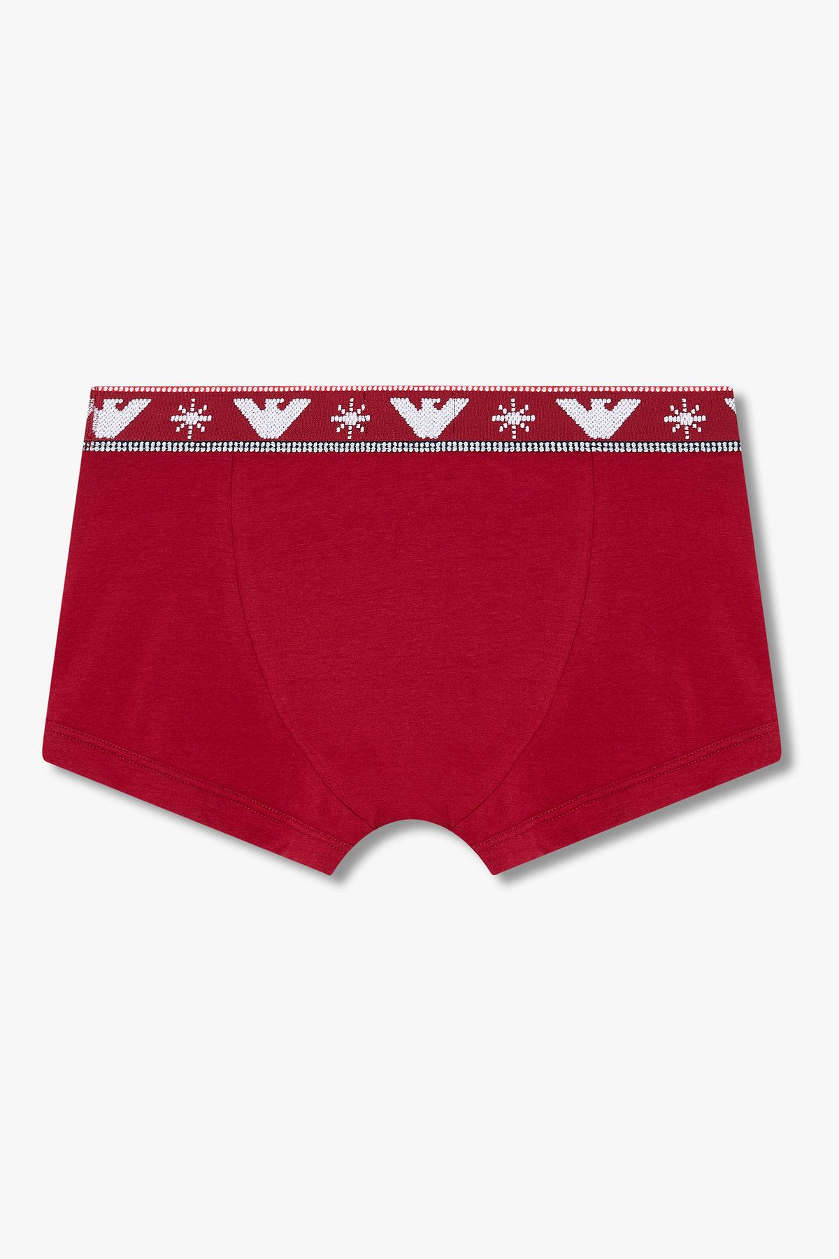 엠포리오 아르마니 언더웨어(EMPORIO ARMANI UNDERWEAR) 남성 배색 스티치 빅 이글 코튼 드로즈_레드 0815312069