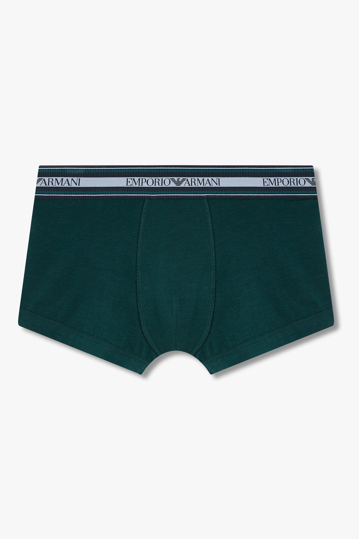 엠포리오 아르마니 언더웨어(EMPORIO ARMANI UNDERWEAR) 남성 스트라이프 밴딩 코튼 드로즈_다크 그린 0815312018