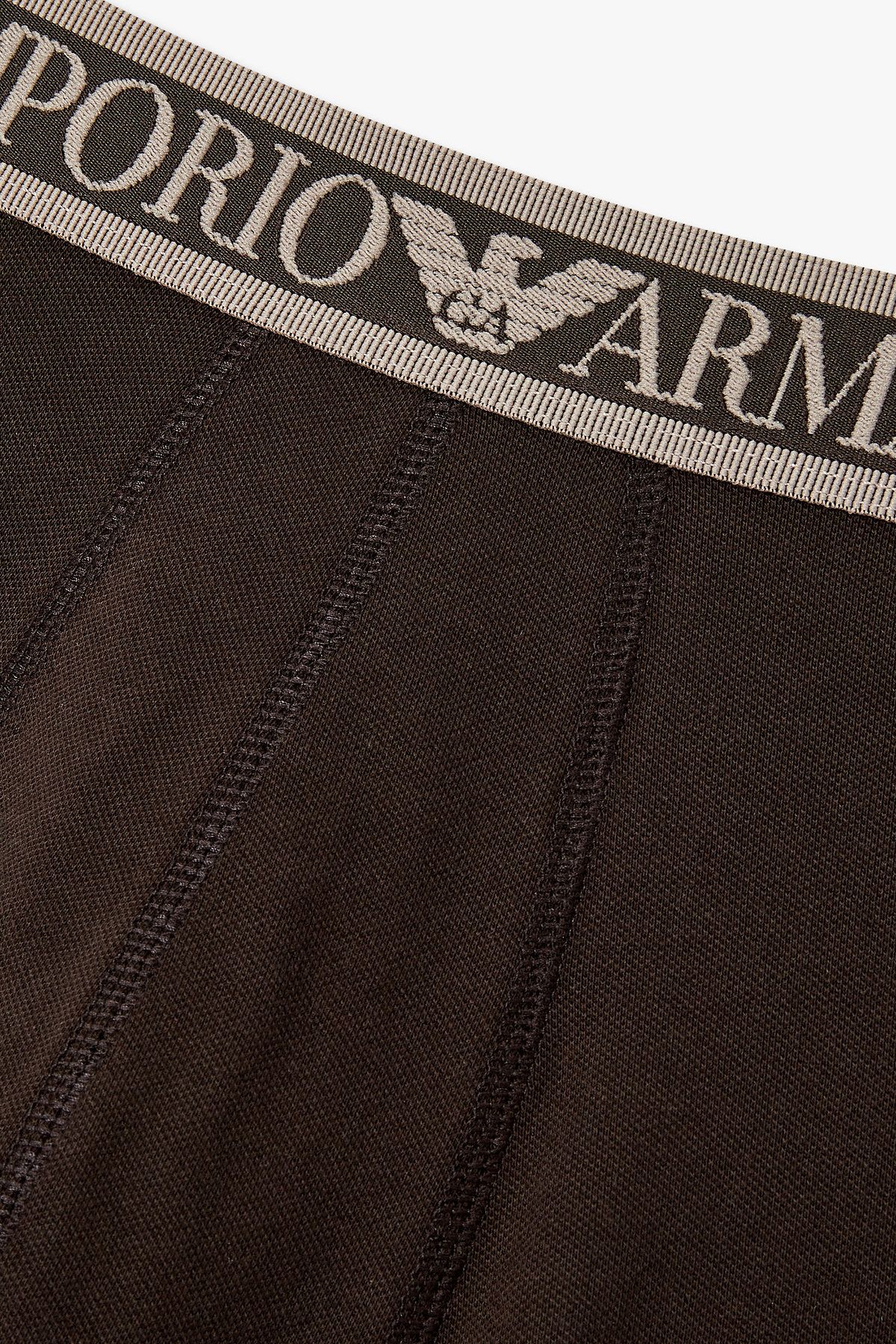 엠포리오 아르마니 언더웨어(EMPORIO ARMANI UNDERWEAR) 남성 로고 밴딩 피케 코튼 드로즈_초코 0815312031