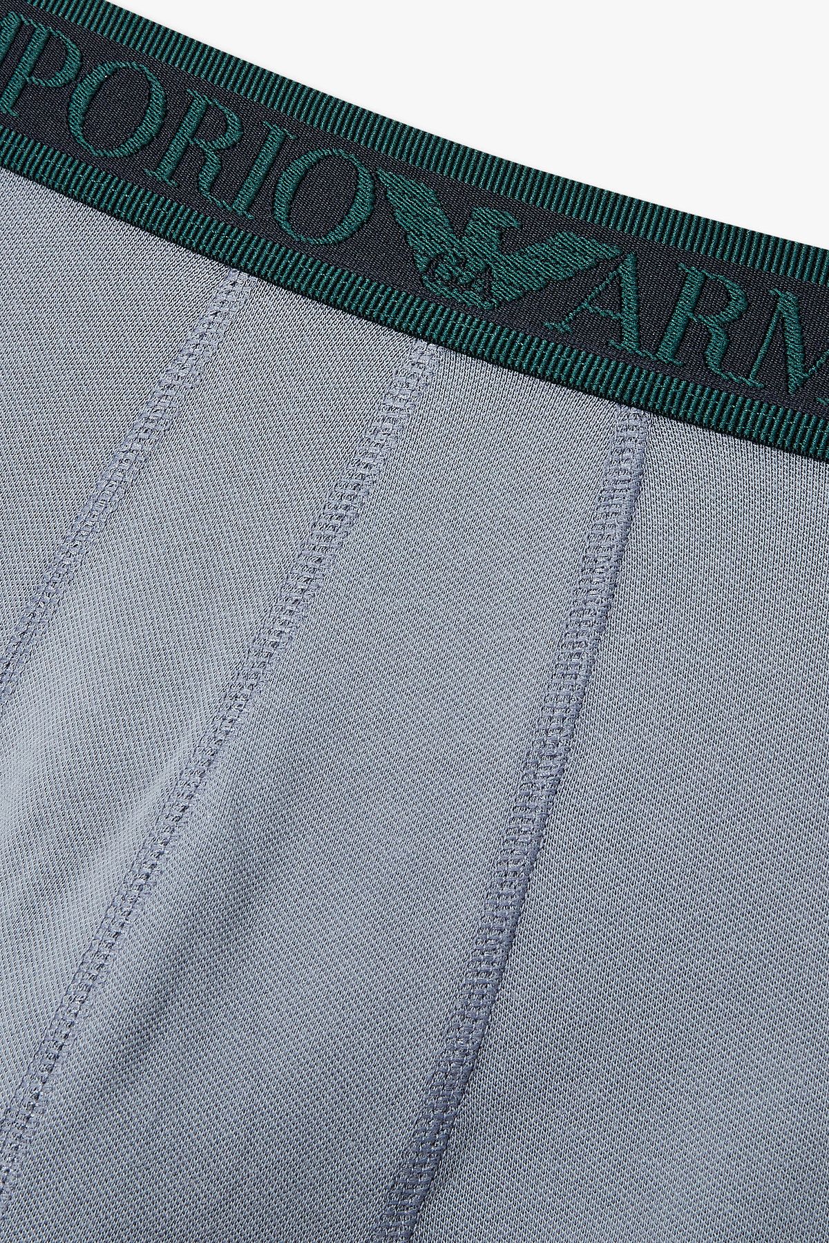 엠포리오 아르마니 언더웨어(EMPORIO ARMANI UNDERWEAR) 남성 로고 밴딩 피케 코튼 드로즈_블루 0815312032