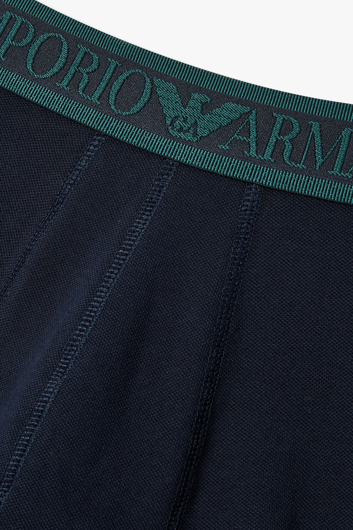 엠포리오 아르마니 언더웨어(EMPORIO ARMANI UNDERWEAR) 남성 로고 밴딩 피케 코튼 드로즈_블루 0815312033