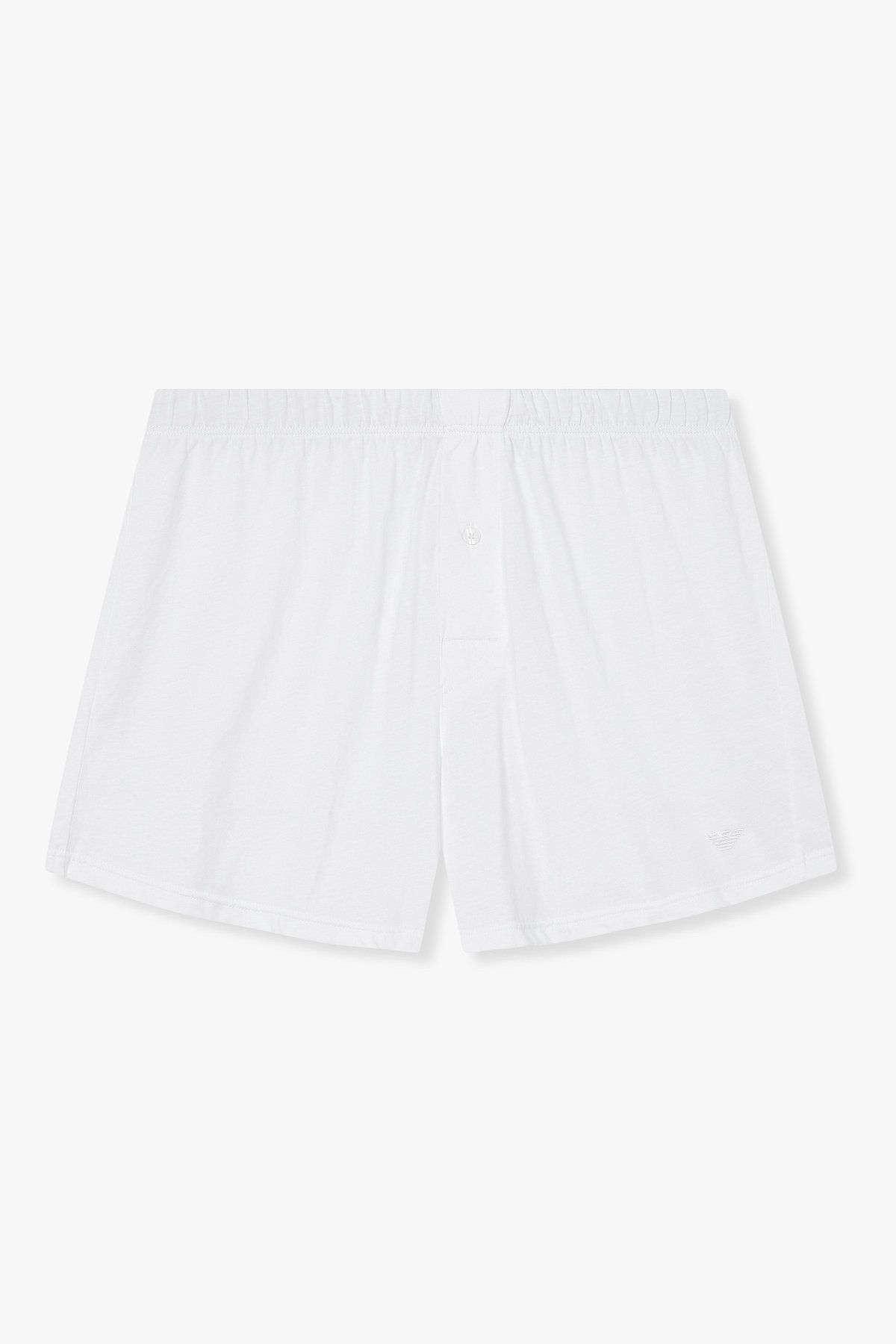 엠포리오 아르마니 언더웨어(EMPORIO ARMANI UNDERWEAR) 남성 미니 이글 자수 코튼 트렁크_화이트 0815312085