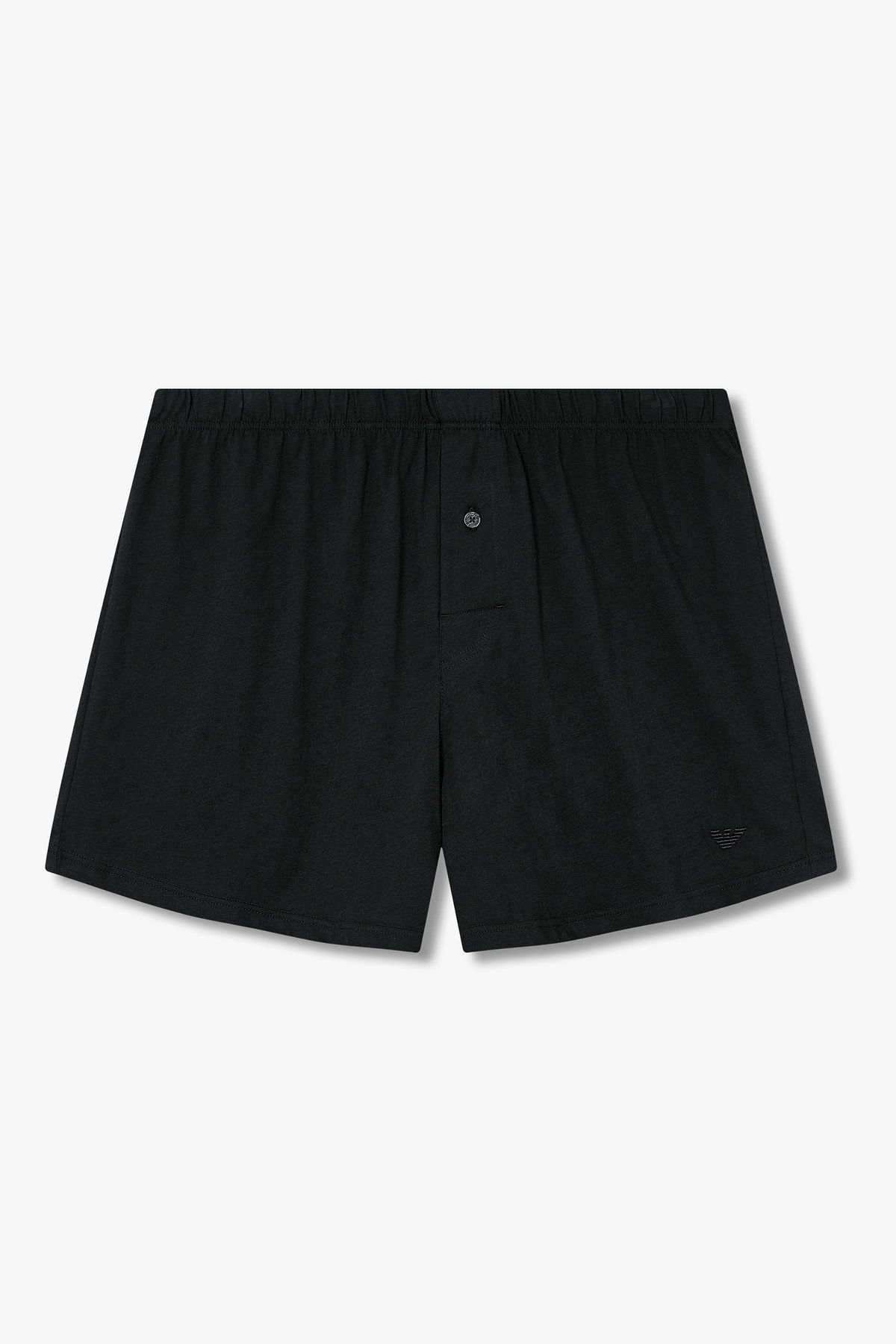 엠포리오 아르마니 언더웨어(EMPORIO ARMANI UNDERWEAR) 남성 미니 이글 자수 코튼 트렁크_블랙 0815312087