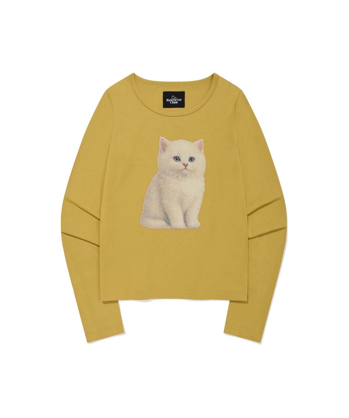 리트리버클럽(RETRIEVER CLUB) CAT SLIM LONG SLEEVE [MUSTARD]