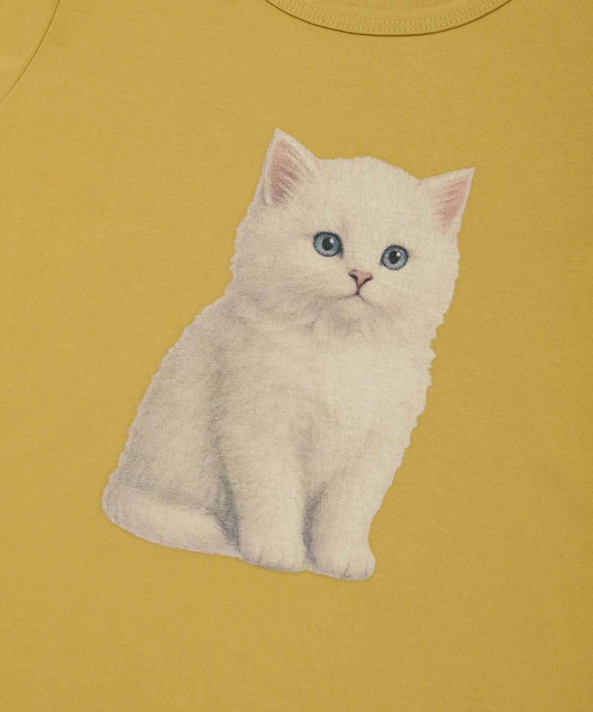 리트리버클럽(RETRIEVER CLUB) CAT SLIM LONG SLEEVE [MUSTARD]