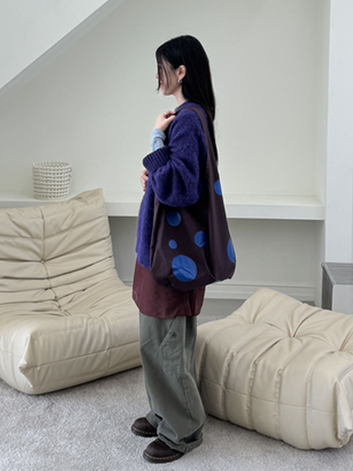 아코크(ACOC) Dot Bubble Bag_Brown