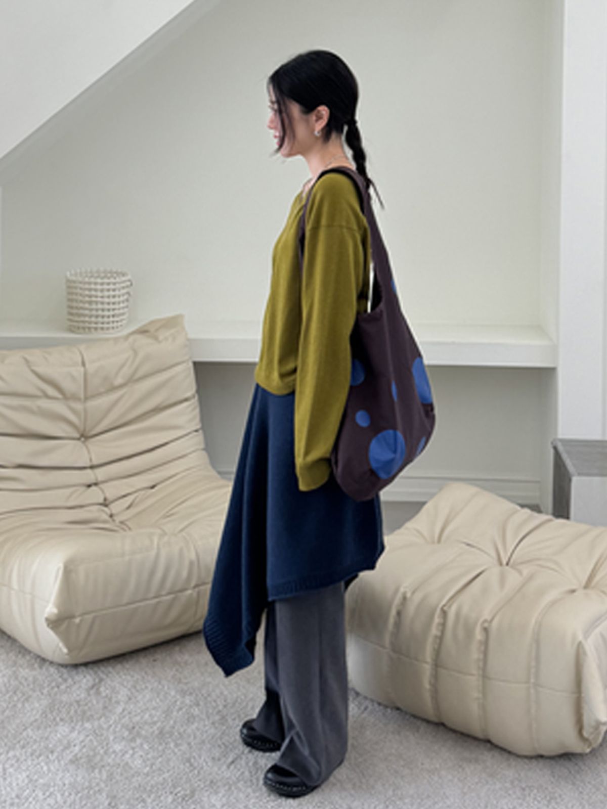 아코크(ACOC) Dot Bubble Bag_Brown