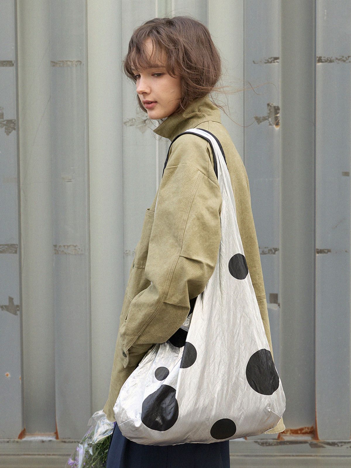 아코크(ACOC) Dot Bubble Bag_Glossy Silver