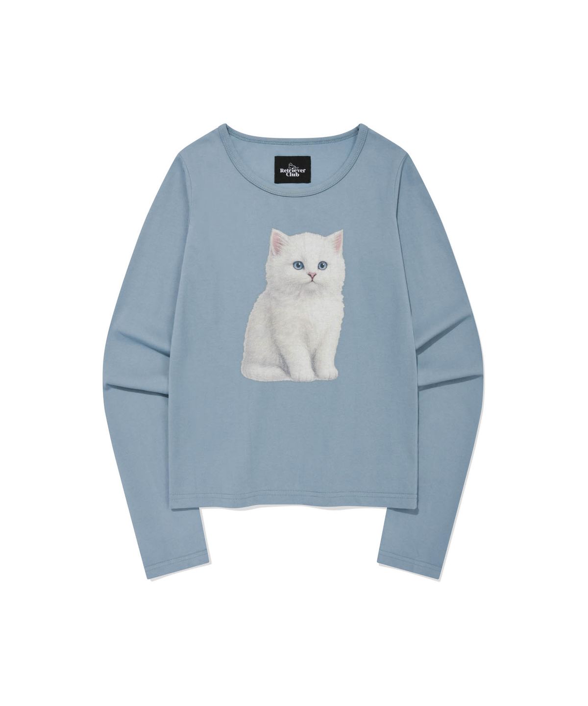 리트리버클럽(RETRIEVER CLUB) CAT SLIM LONG SLEEVE [SKY BLUE]