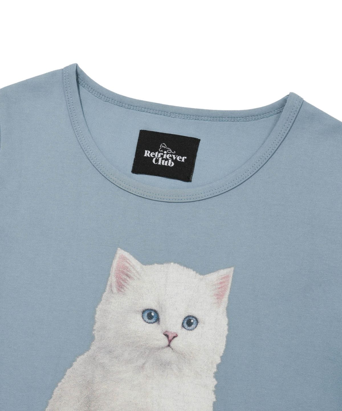 리트리버클럽(RETRIEVER CLUB) CAT SLIM LONG SLEEVE [SKY BLUE]