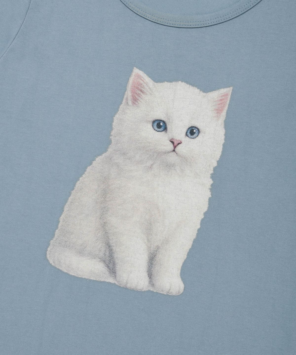 리트리버클럽(RETRIEVER CLUB) CAT SLIM LONG SLEEVE [SKY BLUE]