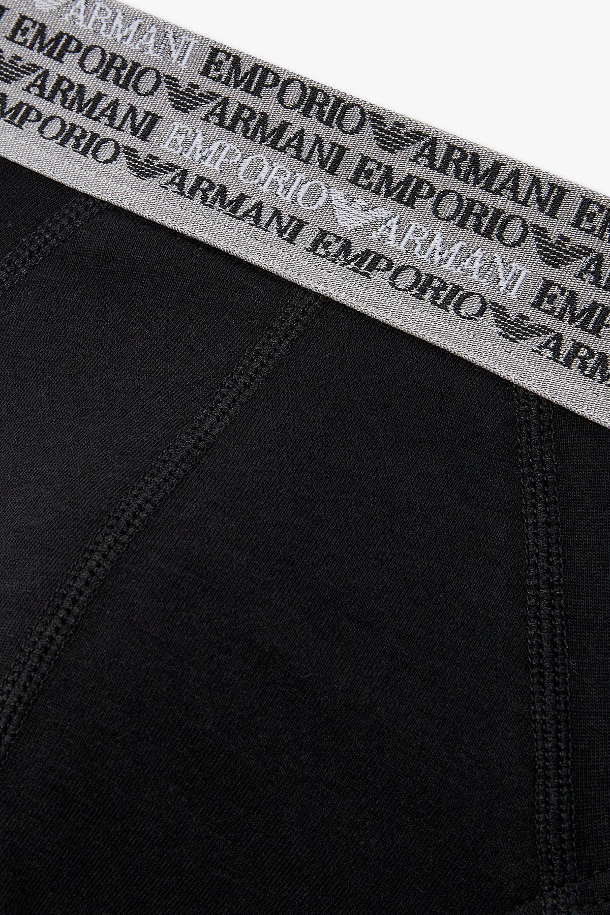 엠포리오 아르마니 언더웨어(EMPORIO ARMANI UNDERWEAR) 남성 리피트 로고 샤이닝 로고 브리프_블랙 0815311061
