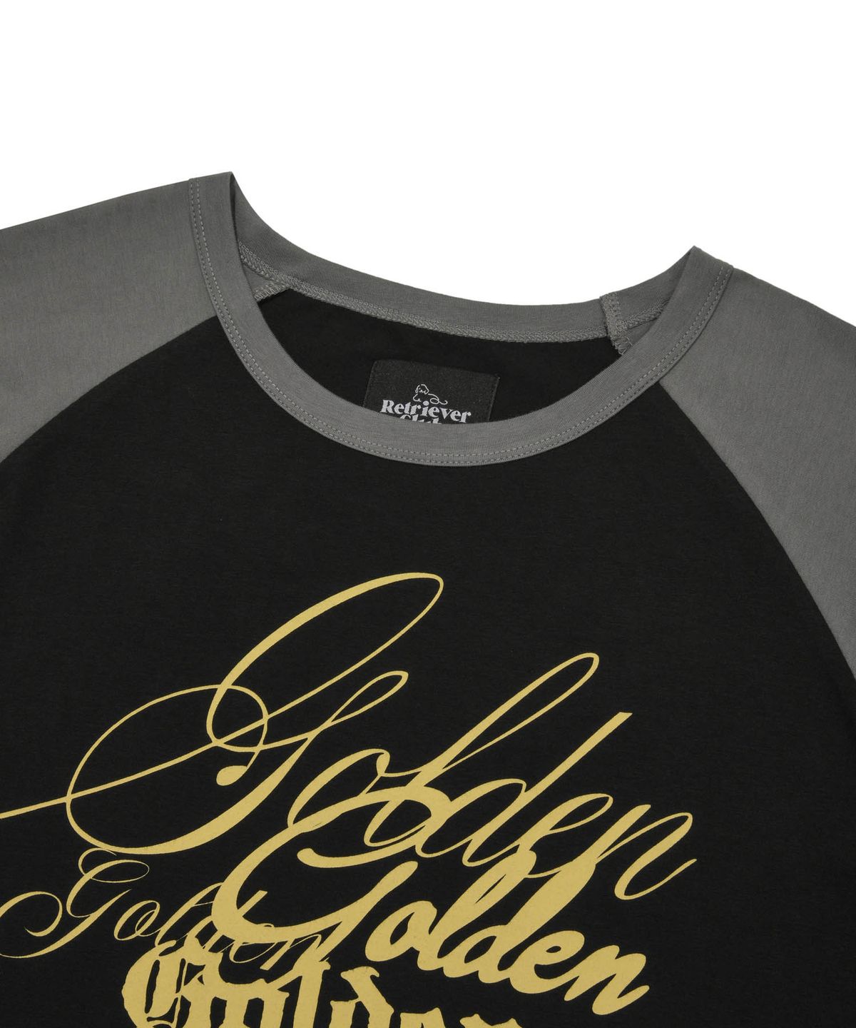 리트리버클럽(RETRIEVER CLUB) SCRIPT RAGLAN LONG SLEEVE [BLACK]