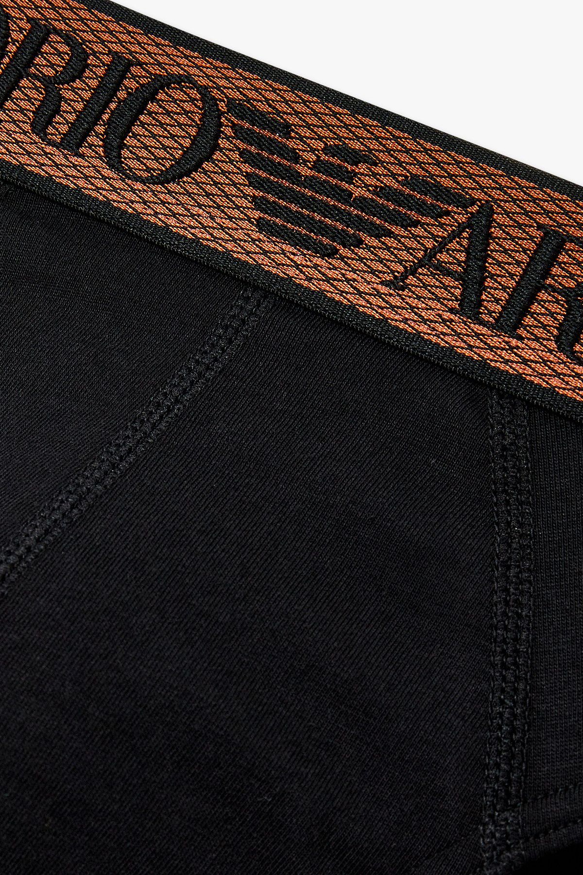 엠포리오 아르마니 언더웨어(EMPORIO ARMANI UNDERWEAR) 남성 웨이스트 패턴 자수 로고 브리프_블랙 0815311008