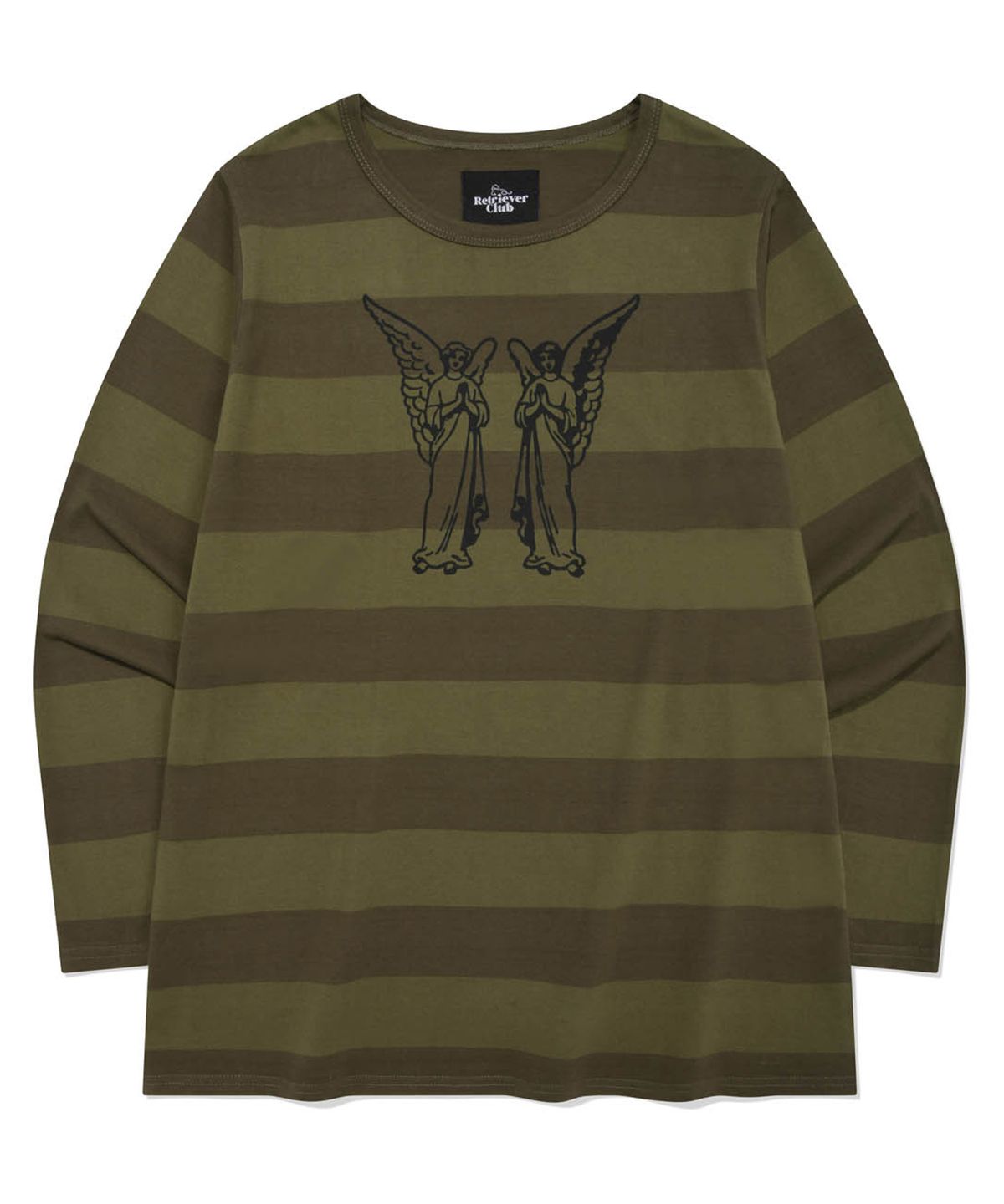 리트리버클럽(RETRIEVER CLUB) ANGEL STRIPE LONG SLEEVE [KHAKI]