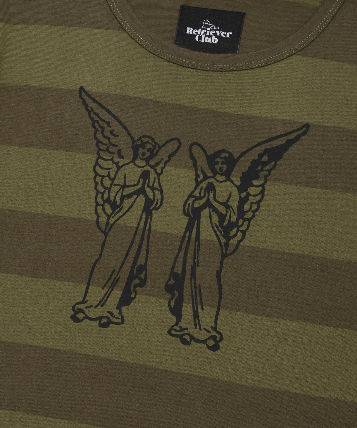 리트리버클럽(RETRIEVER CLUB) ANGEL STRIPE LONG SLEEVE [KHAKI]