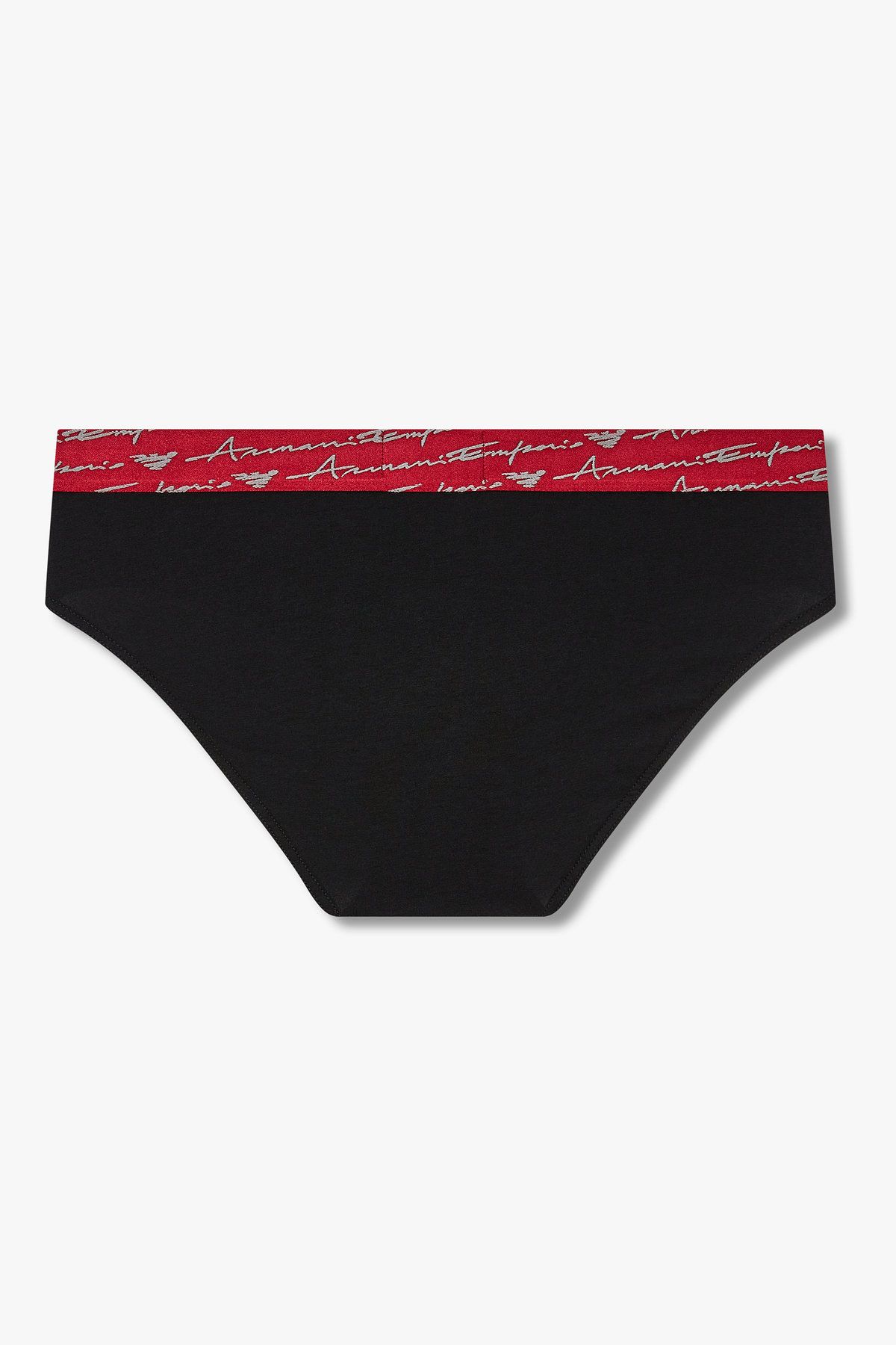 엠포리오 아르마니 언더웨어(EMPORIO ARMANI UNDERWEAR) 남성 커시브 로고 솔리드 밴딩 브리프_블랙 0815311053