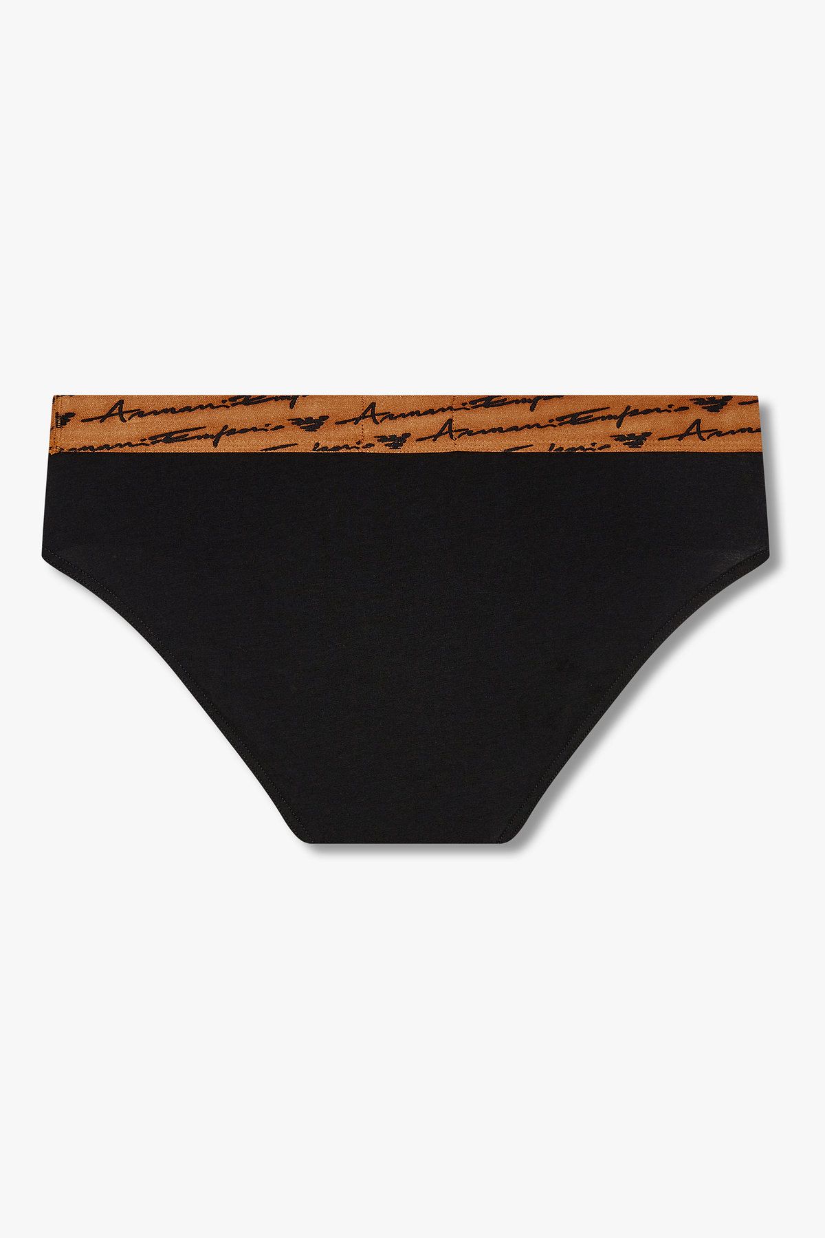 엠포리오 아르마니 언더웨어(EMPORIO ARMANI UNDERWEAR) 남성 커시브 로고 솔리드 밴딩 브리프_블랙 0815311054