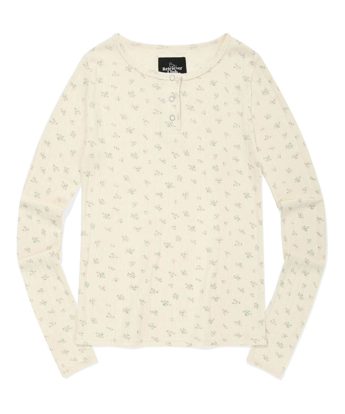 리트리버클럽(RETRIEVER CLUB) PATTERN HENLEY NECK [IVORY]