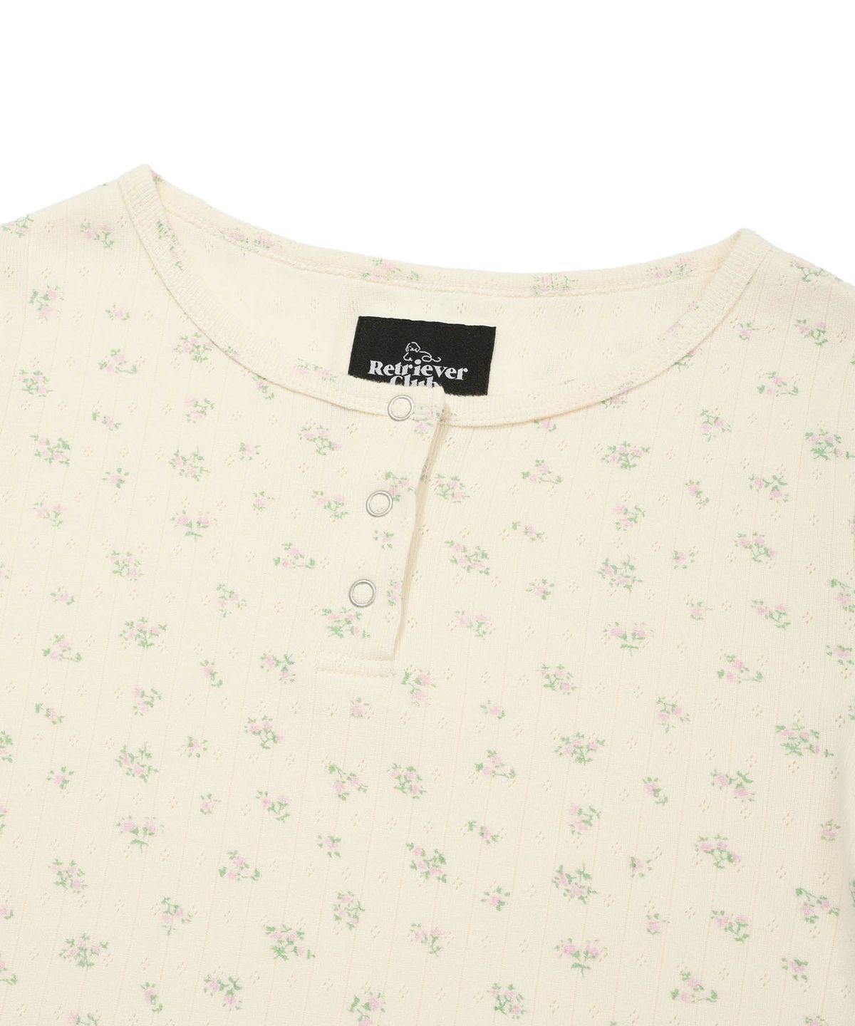 리트리버클럽(RETRIEVER CLUB) PATTERN HENLEY NECK [IVORY]