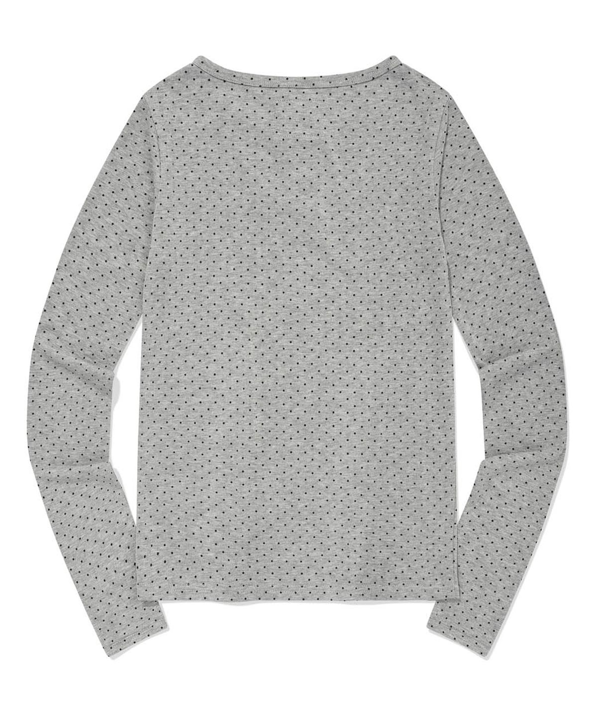 리트리버클럽(RETRIEVER CLUB) PATTERN HENLEY NECK [GRAY]